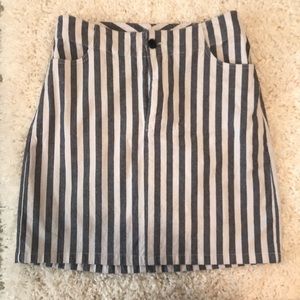 Brandy Melville Stripes High Waisted Skirt